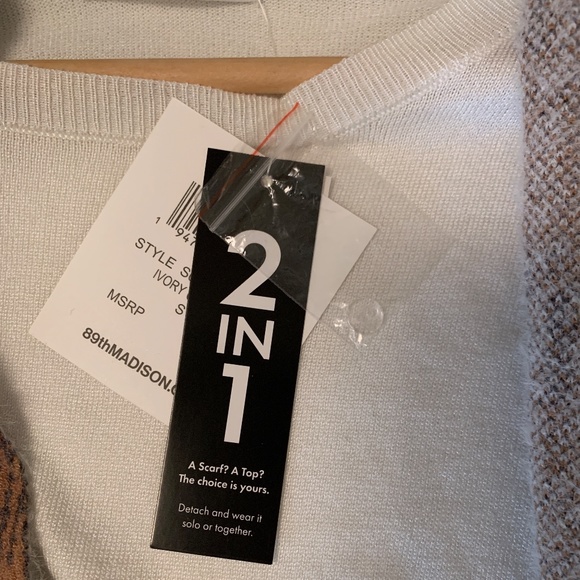 NWT 89th + Madison Sweater and Scarf Combo-Size S - Picture 7 of 12